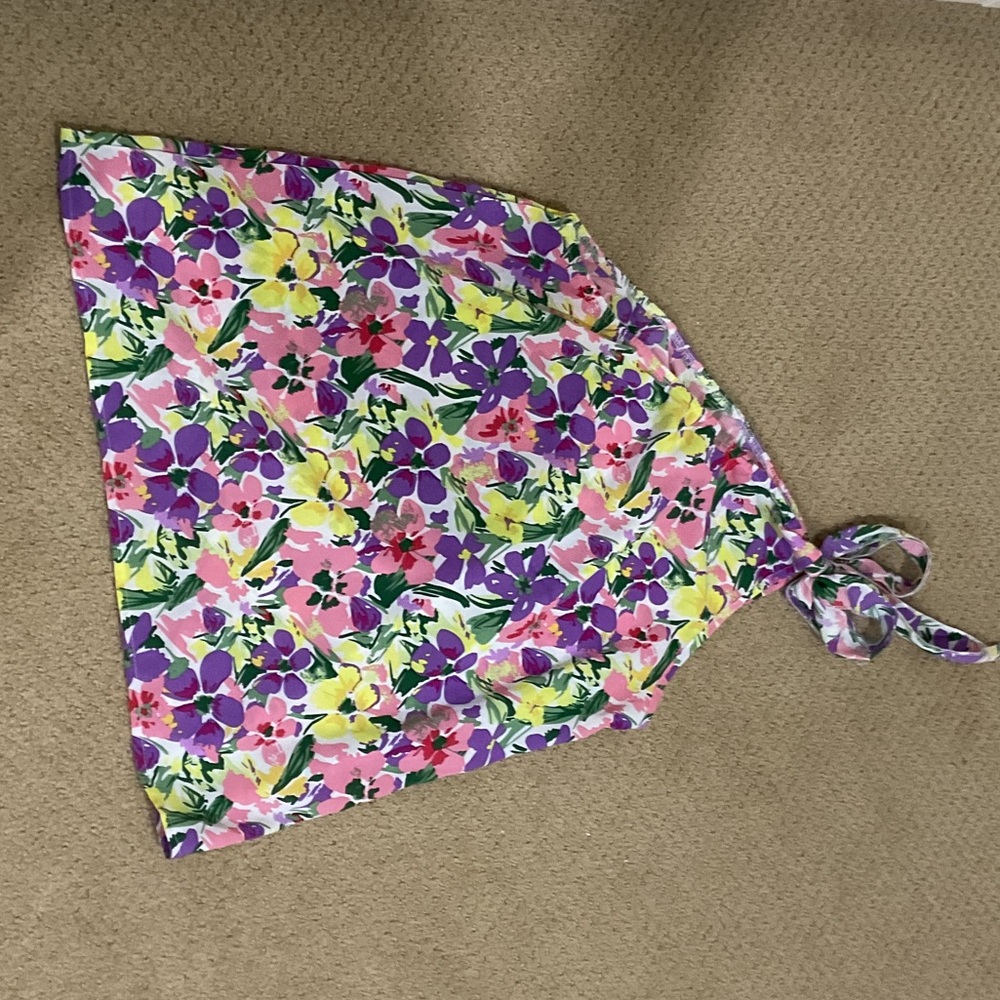 SHEIN Floral Kids Bib - Purple, Pink, Yellow